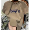 Womens Casual Full Shoulder Cotton Tshirt Short Sleeve Popeye Print