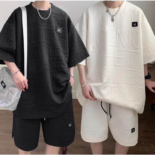 Unisex Tshirt for Men Waffle mens Oversize summer fashion