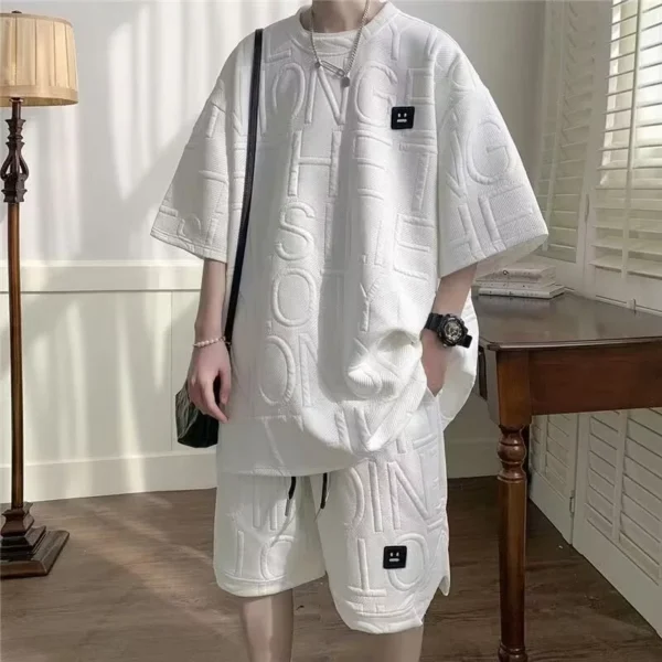 Unisex Tshirt for Men Waffle mens Oversize summer fashion