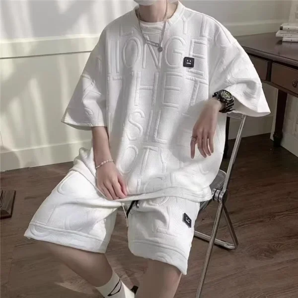 Unisex Tshirt for Men Waffle mens Oversize summer fashion