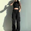 my-11110105-6kgcn-mb2i0cvcrw2zdb_cover.webp Multi Pocket Korean Fashion Style Cargo Pants Women High Waist Casual Baggy Pants