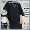Men Oversize Tshirt Round Neck Couple Summer Korean Half Sleeve Man Top Short Sleeve Plain Shirt