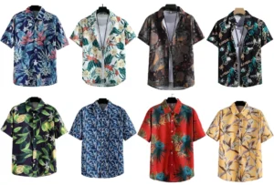 Hawaiian Shirt Mens Casual Floral Pattern Beach Loose Breathable Short Sleeve Unisex