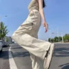 my-11134207-820l5-mjl52ub8hmh20c.webp Multi Pocket Korean Fashion Style Cargo Pants Women High Waist Casual Baggy Pants
